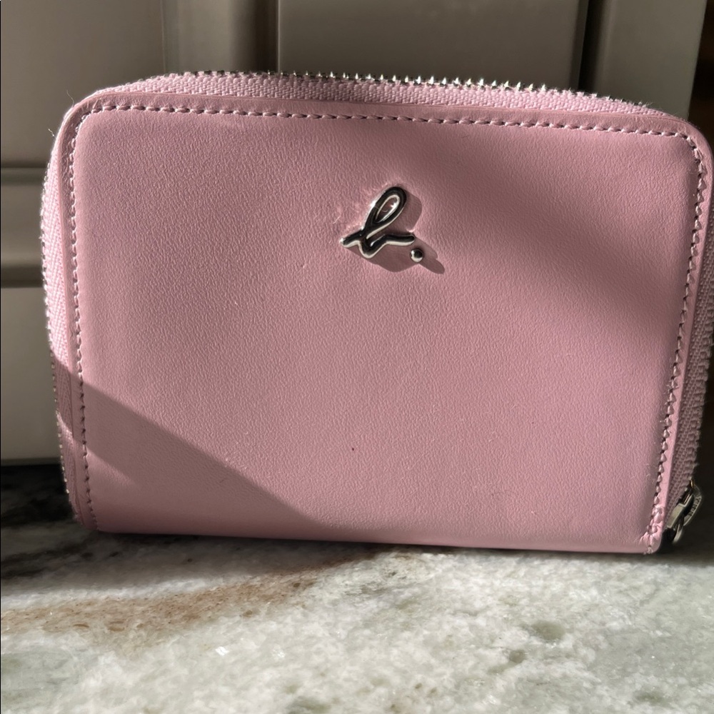 Agnes B. Light Pink Leather Wallet